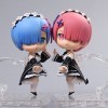 QDLONG Re: Zero REM/Ram Q Version Loli Maid Style Anime Figure Cute Girl Adult Anime Action Figure Cartoon Modèle/Statue Poup