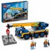 LEGO 60324 City La Grue Mobile, Jouet de Camion, Engin de Chantier, avec Plaque de Route, Idée de Cadeau de Noël, pour Garçon