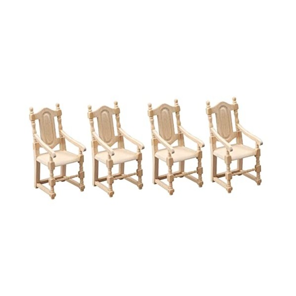 Toyvian 5 Pièces Chaise De Simulation Mini Poupées Chaises Poupées Miniatures Décor De Table Adorable Chaise Miniature Chaise