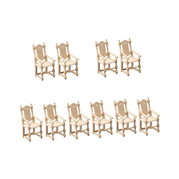 Toyvian 5 Pièces Chaise De Simulation Mini Poupées Chaises Poupées Miniatures Décor De Table Adorable Chaise Miniature Chaise