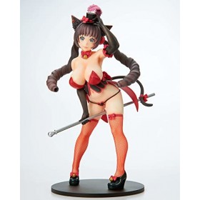 COCOMUSCLES ECCHI Anime Figure - Burlesque Cat Bell - 1/7 - Chat blanc et chat noir Ver. - Figurine complète - Vêtements amov