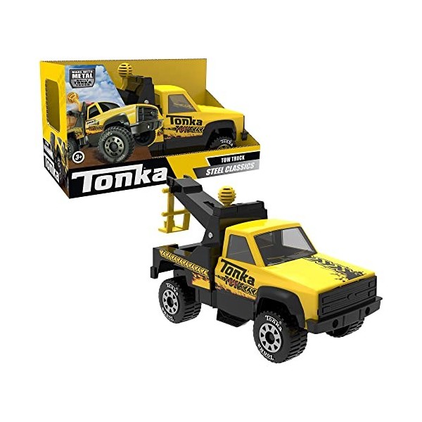 Tonka 06036 Steel Classics Tow Truck, Construction Truck Toy for Children, Kids Construction Toys for Boys and Girls, Interac