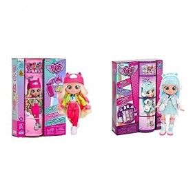 BFF BY CRY BABIES S2 Hannah + S1 Kristal | Poupée Fashion à Collectionner avec Cheveux Longs, Vêtements en Tissu et 9 Accesso