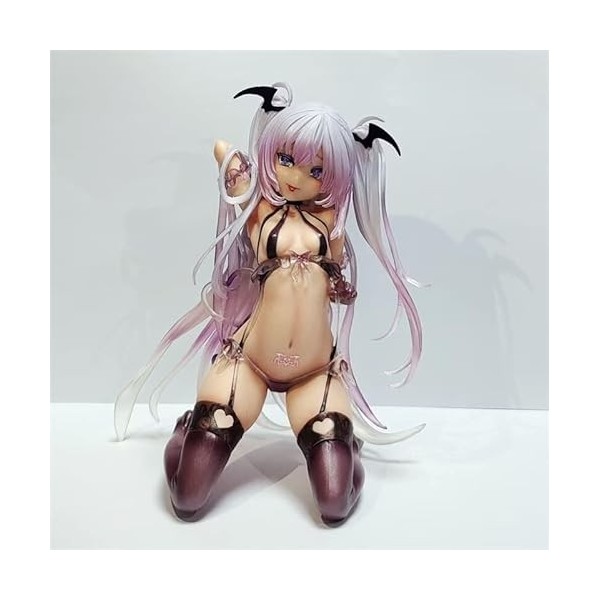 EUCOLO 15 CM New Hot Mignon Anime Agenouillé Bikini Rose Charme Figure Succube Noir Lulumu Action Figure Sexy Fille Figurine 