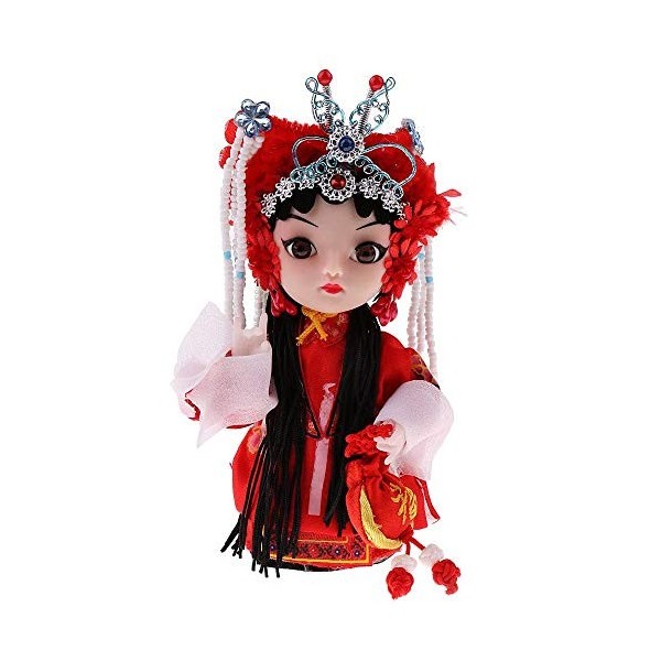 Délicieusement Doll Opéra de Pékin Figures poupées Statue Chinoise Traditionnelle culturelle Soie Collection Décoration - Bri
