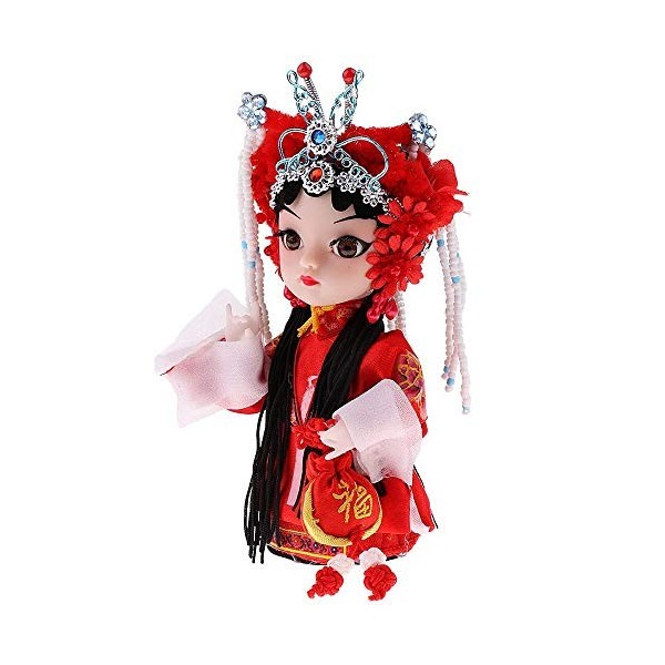 Délicieusement Doll Opéra de Pékin Figures poupées Statue Chinoise Traditionnelle culturelle Soie Collection Décoration - Bri