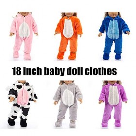 18" Vêtements de poupée Pyjamas de poupée Vêtements de Nuit Combinaison de Nuit Mignonne pour poupées de 18" pour Enfants,B