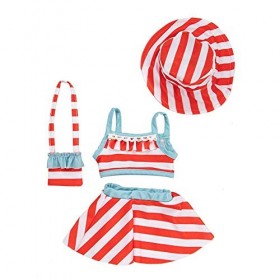 Vêtements de poupée 4 pièces/Ensemble Robe de Plage pour poupées Fille 18" pour Cadeaux Fille pour Enfants,B