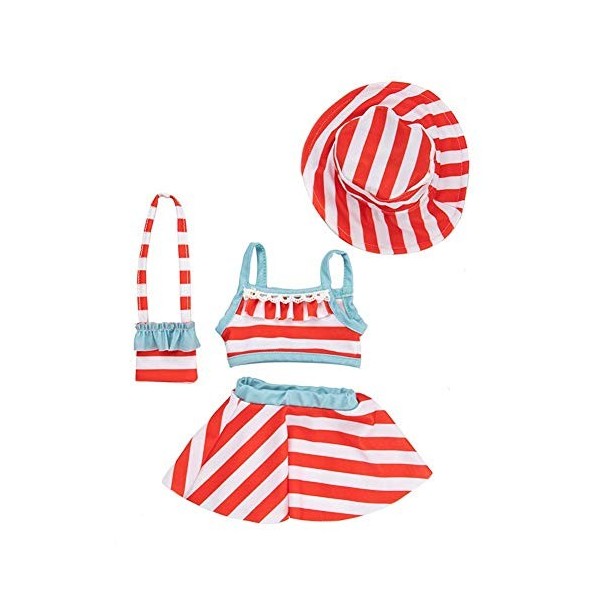 Vêtements de poupée 4 pièces/Ensemble Robe de Plage pour poupées Fille 18" pour Cadeaux Fille pour Enfants,B