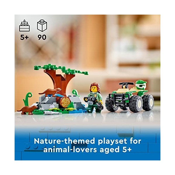 LEGO City ATV and Otter Habitat, 60394 Voiture tout-terrain pour enfants à partir de 5 ans, jeu danimaux avec figurines de f