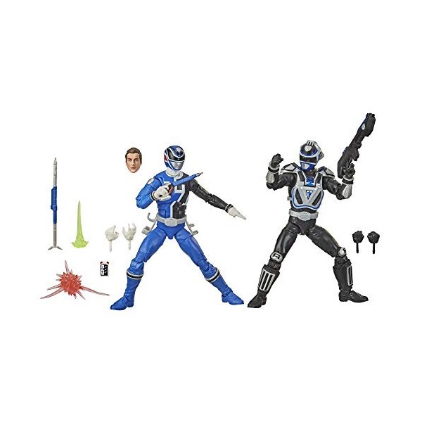 Power Rangers Lightning Collection - Pack de 2 Figurines S.P.D. Squad B Blue Ranger et Squad A Blue Ranger de 15 cm