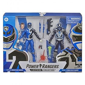 Power Rangers Lightning Collection - Pack de 2 Figurines S.P.D. Squad B Blue Ranger et Squad A Blue Ranger de 15 cm