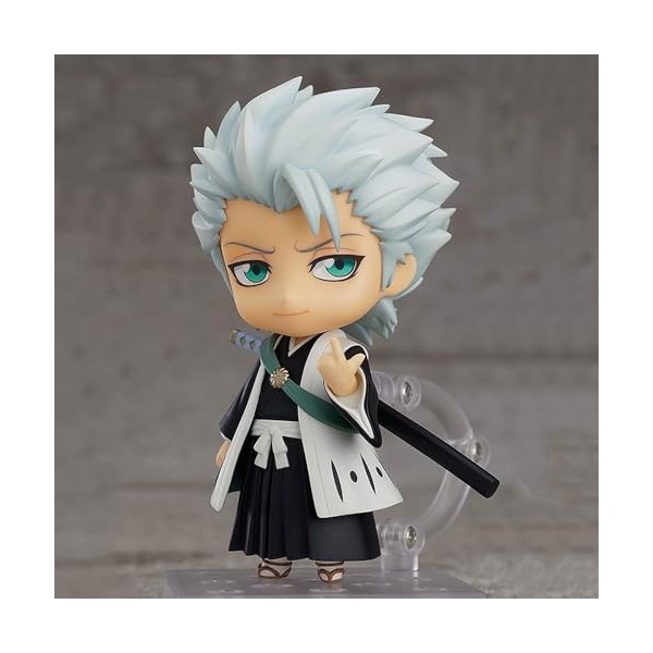 SASOKI Version Q de 10 cm de la Figurine en Argile 丨Hitsugaya Toushirou Figurines de modèle danime Debout en PVC 丨Articulati