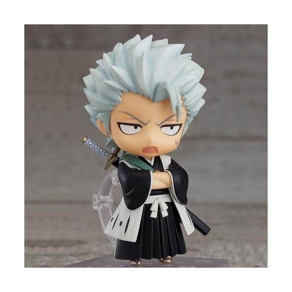 SASOKI Version Q de 10 cm de la Figurine en Argile 丨Hitsugaya Toushirou Figurines de modèle danime Debout en PVC 丨Articulati