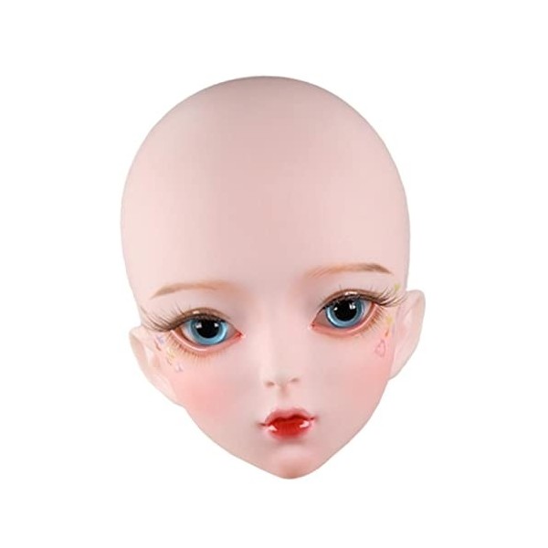 Fonowx 1/3BJD Réparation des Yeux en Verre à Tête en Vinyle Faite à La Main, Marine