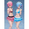 Re: La vie dans un monde différent de zéro: Rem & Ram 15CM Figure Statue, Anime jolie robe maillot de bain Blue Girl Up, mang