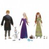 Disney La Reine Des Neiges Coffret Poupées Fête Des Charades Avec 3 Poupées Anna, Elsa Et Kristof, 1 Figurine Olaf Et 12 Élém