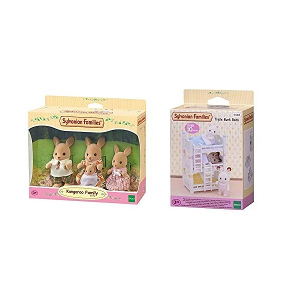 SYLVANIAN FAMILIES - 5272 - Famille Kangourou - Poupees et Accessoires & 4018 Famille Hérisson