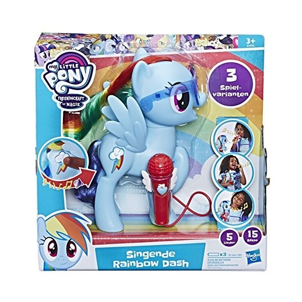 Hasbro E1975100 Poupée chantante Rainbow Dash