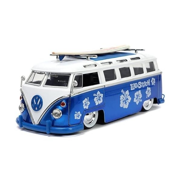 Jada Toys Lilo & Stitch 1/24 Hollywood Rides 1962 VW Bus avec Stitch Figurine