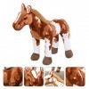 Toyvian 3 Pièces Petite Poupée Poney Jouet en Peluche Animal Jouets pour Chevaux Cheval en Peluche Jouet Bébé Cheval Poupée e