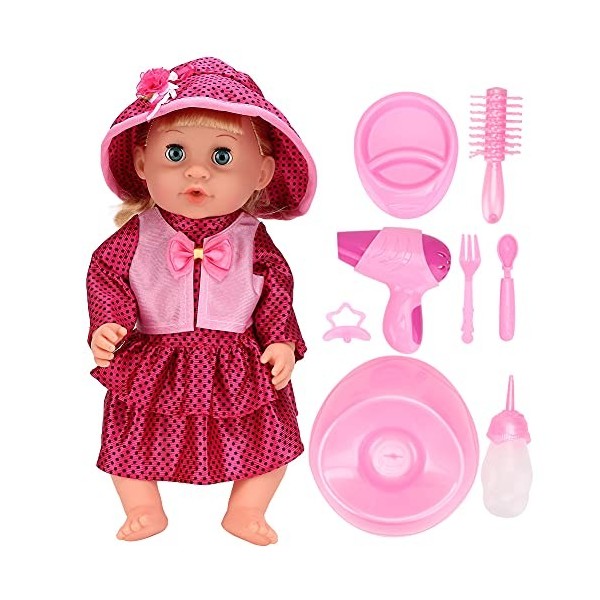 BALRAJ Poupée De Bébé Réaliste avec Effet Sonore, Jouet De Poupée Bébé Fille De 18 Pouces, Poupées De Bébé Douces électriques