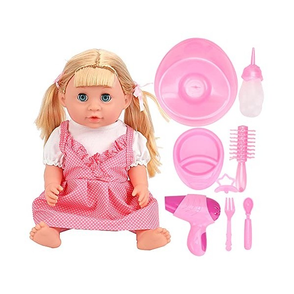 BALRAJ Poupée De Bébé Réaliste avec Effet Sonore, Jouet De Poupée Bébé Fille De 18 Pouces, Poupées De Bébé Douces électriques