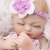 Reborn Baby Dolls, Simulation Soft Baby Vinyl Full Silicone Sleeping Doll pour Accompagner Les Enfants À Jouer À La Maison Ba