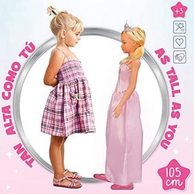 ColorBaby 43993 - Grande poupée, Hauteur 105 cm, Princesse, Jouets garçons et Filles 3 Ans, Coiffure, articulés, Chaussures, 
