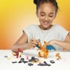 MEGA Pokémon , Jeu de construction de figurines pour enfants, Charmander Evolution Set avec 300 pièces, 3 personnages posable