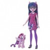 My Little Pony Equestria Girls Through The Mirror Twilight Sparkle Poupée Tendance 28 cm avec Figurine de Poney Violet, Tenue