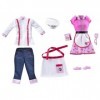 Barbie - W3750 - Accessoire pour Poupée - 2 Tenues - Restaurant/Mode