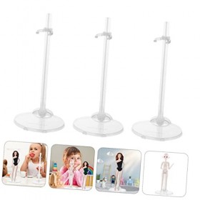 ifundom 60 Pcs Support De Poupée Mini Poupées Décor Noir Accessoires pour Filles Supports De Base Réglables pour Affichage Su