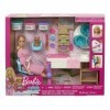 Coffret Journee Bien Etre au Spa pour Barbie - Poupee Blonde + Chiot - Salon Beaute et Soin - avec Accessoires et Pate a Mode