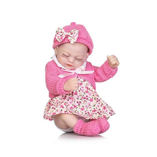10 Pouces 27Cm Petite Taille Belle Reborn Bébé Fille Endormie Poupées Enfant en Bas Âge Réaliste À La Recherche De Poupées Ré