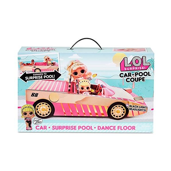 L.O.L. Surprise O.M.G. City Cruiser - Voiture de Sport Rose et Violette avec de Fabuleuses Caractéristiques et une Poupée Exc