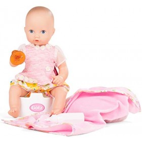 Gotz 1753033 Poupée Aquini Girl Daisy Do - 33 cm - Poupée bébé sans Cheveux et Yeux Bleus Peints - Convient aux Enfants de Pl