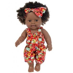 Poupées Africaines Noires Poupées Africaines Fille Garçon Nouveau-né Bébé Réaliste Réaliste Bébé Jouer Poupée 12" pour Enfant