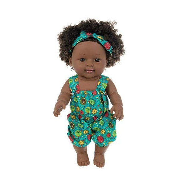 Poupées Africaines Noires Poupées Africaines Fille Garçon Nouveau-né Bébé Réaliste Réaliste Baby Play Doll 12" pour Enfants P