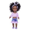 Poupées Noires Mode Fille Africaine Poupées Réaliste Baby Play Doll 13.5" pour Enfants Parfait pour Anniversaire pour Enfants