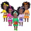 Poupées Noires Mode Fille Africaine Poupées Réaliste Baby Play Doll 13.5" pour Enfants Parfait pour Anniversaire pour Enfants