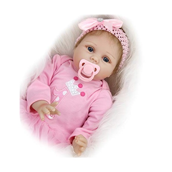 55cm 22 Pouces Bebe Reborn Fille Garcon Silicone, Reborn Baby Doll