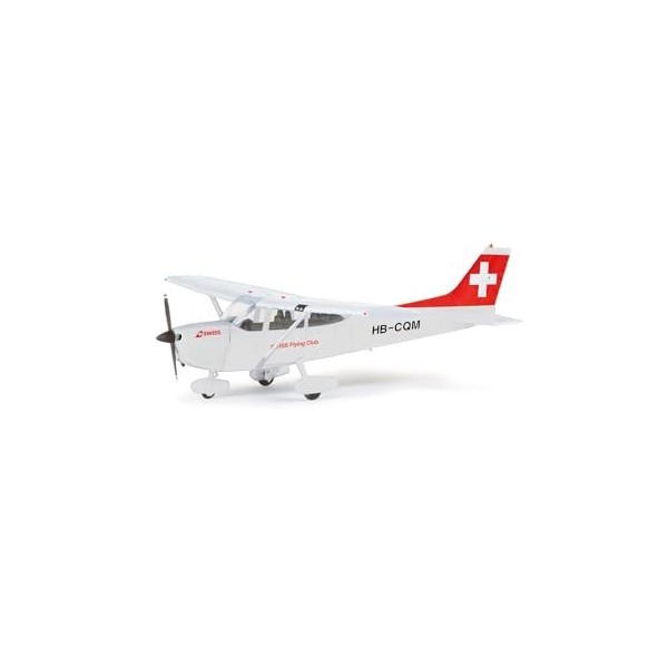 herpa Maquette Cessna 172 Swiss Flying Club – HB-CQM, echelle 1/87, Model, pièce de Collection, davion sans Support, Figurin