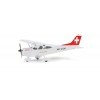 herpa Maquette Cessna 172 Swiss Flying Club – HB-CQM, echelle 1/87, Model, pièce de Collection, davion sans Support, Figurin