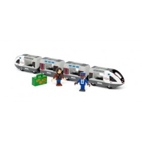 BRIO World - TGV INOUI SNCF 37 cm - Fidèle au Vrai Train - Jouets pour Circuit de Train en Bois - 2 locomotives, 2 Wagons, 1 