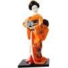 AAPIE Poupée Kimono Asiatique Orange poupée Asiatique poupée Japonaise poupée Maiko Traditionnelle pour Bureau à Domicile bib