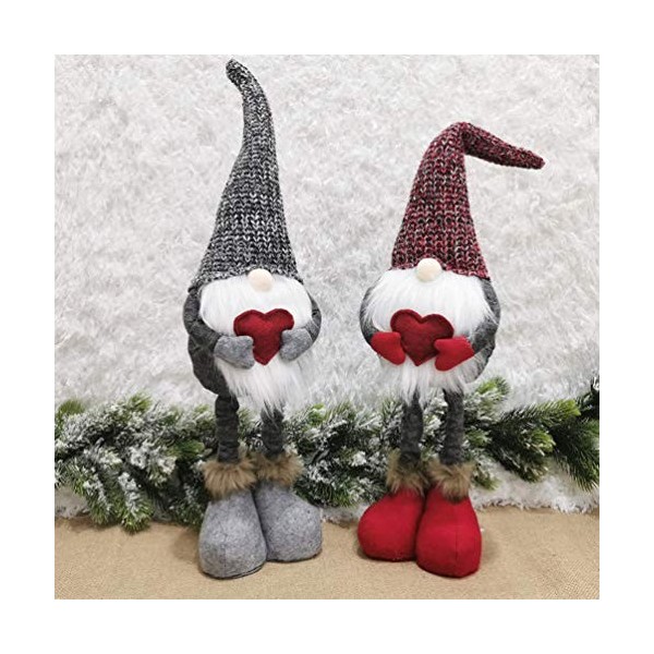 NUOLUX 2 Pièces Poupée De Noël Décor De Gnomes De Noël Décor De Fête De Noël sous La Poupée GNOME De larbre De Noël Décorati