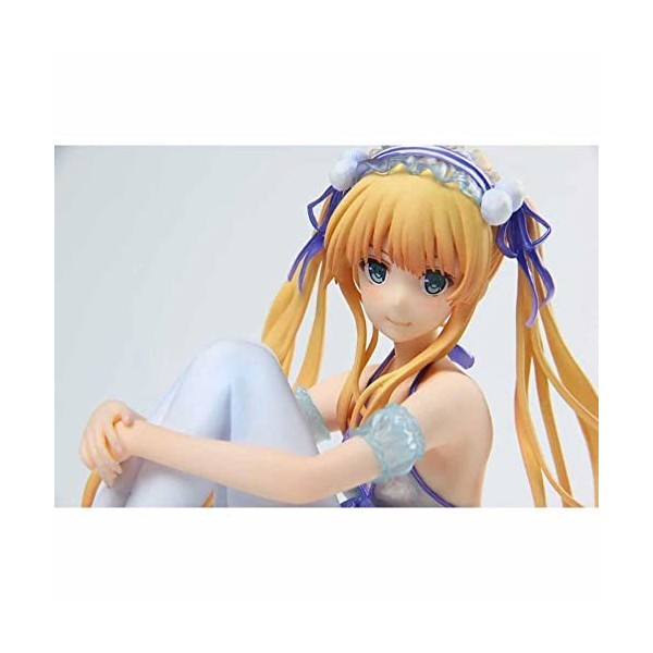 POMONO Figurine Waifu Sawamura Spencer Eriri Lingerie Ver. 1/7 Figurine complète Double Queue de Cheval Kinee Chaussettes Hau