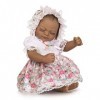 26CM 10In Bebe Doll Reborn Sweet Girl/Boy Doll avec Corps de Peau foncée Silicone Souple réaliste bébé poupée Jouet de Bain, 