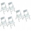 Toyvian 6 Pcs Maison De Poupée Chaise Pliante Mini Jouet Décorations De Cheveux Chaises Pliables pour Enfants Fauteuil Miniat